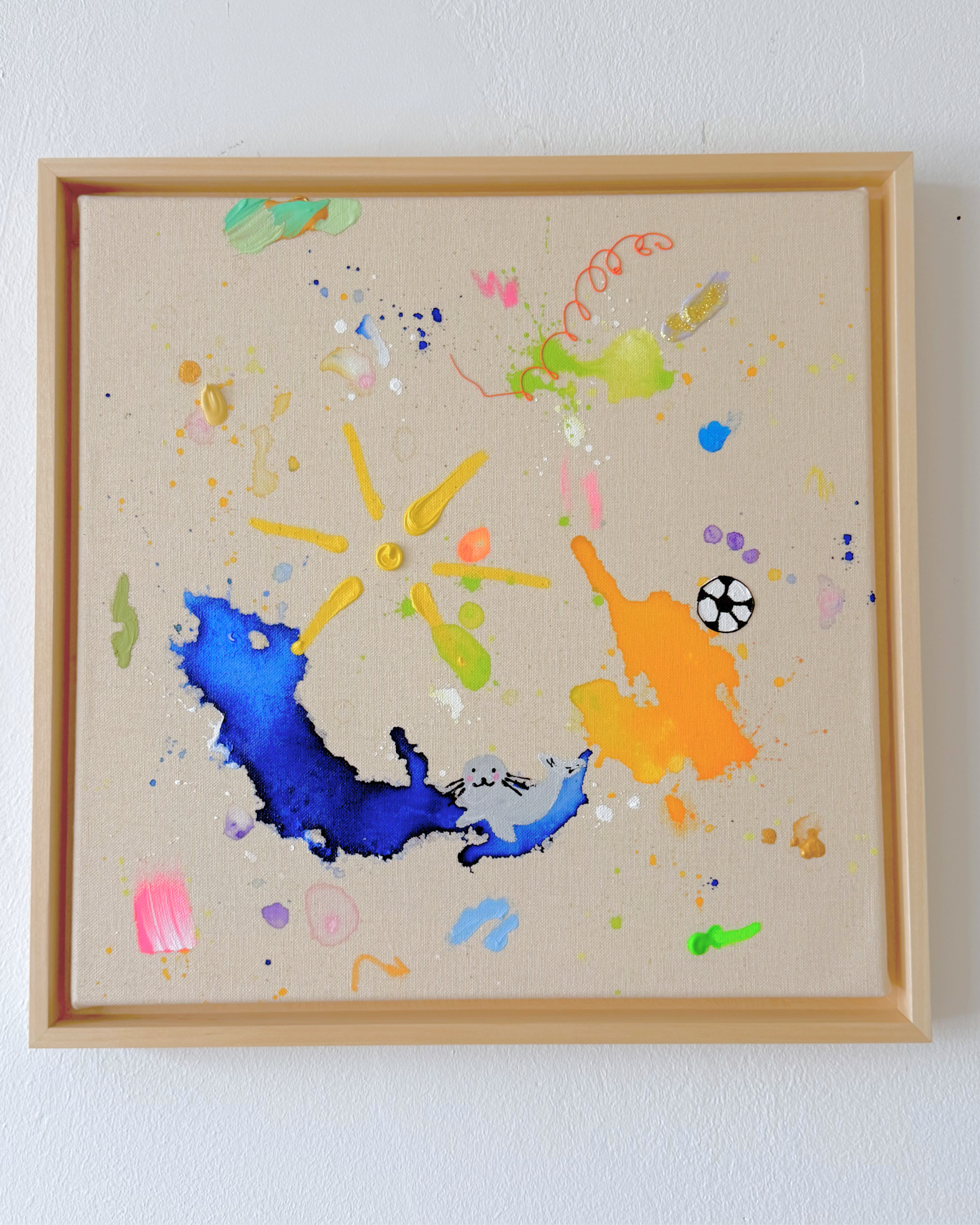 ICH WÜNSCH DIR Fußball 40x40cm
