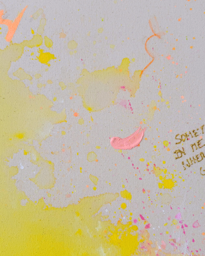 SOMETHING IN ME KNOWS WHERE I AM GOING 100x100cm
