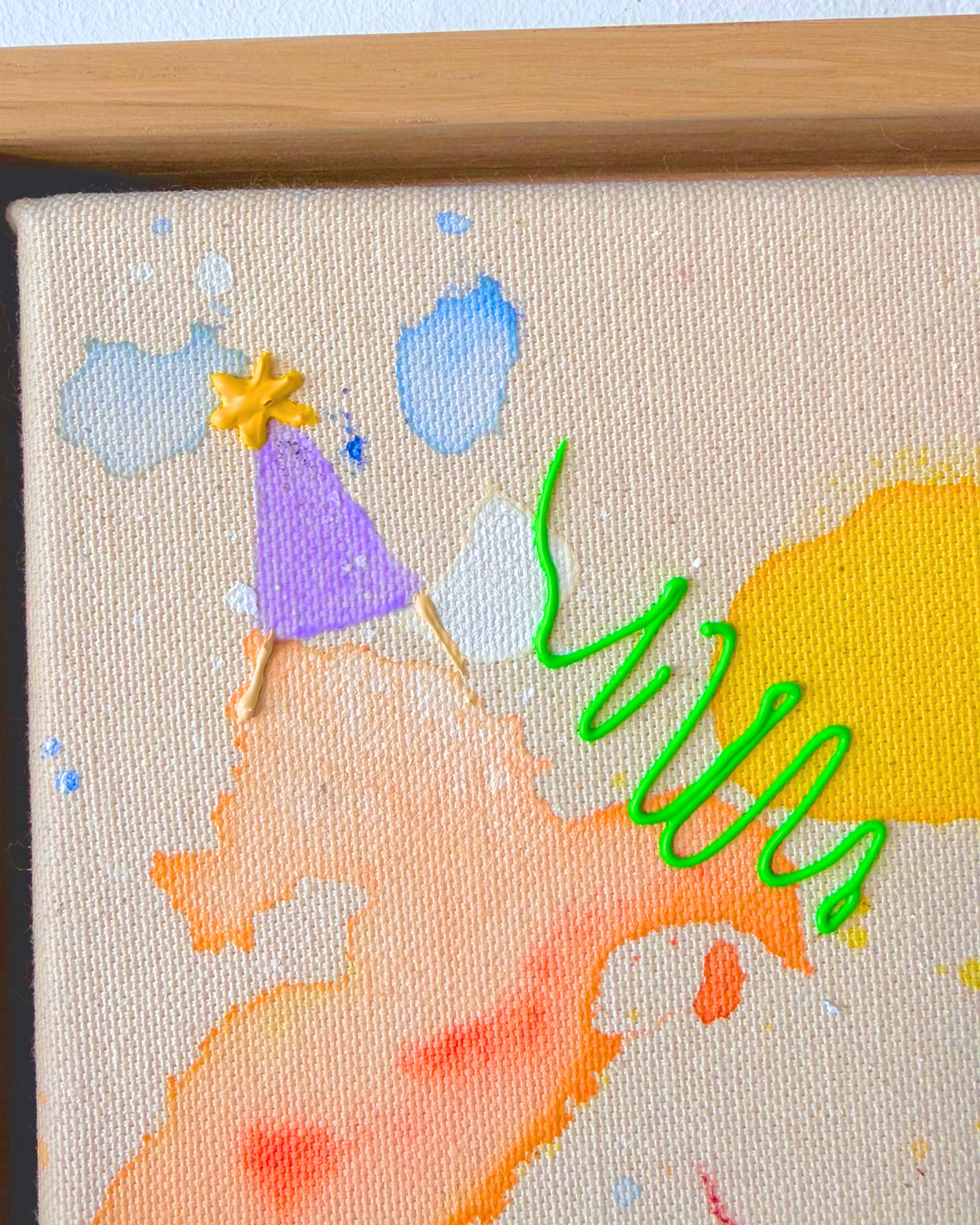 Ich wünsch dir Einhorn spielt Fußball 25x25cm