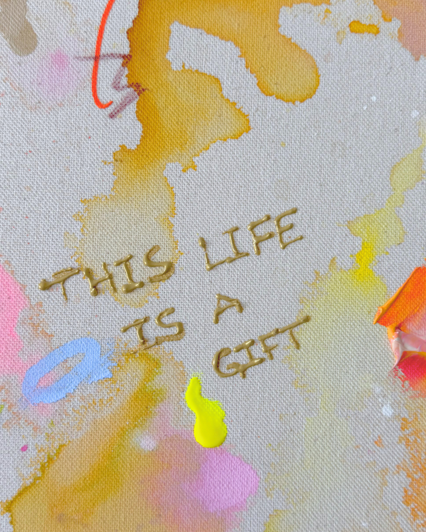 THIS LIFE IS A GIFT 80x80cm