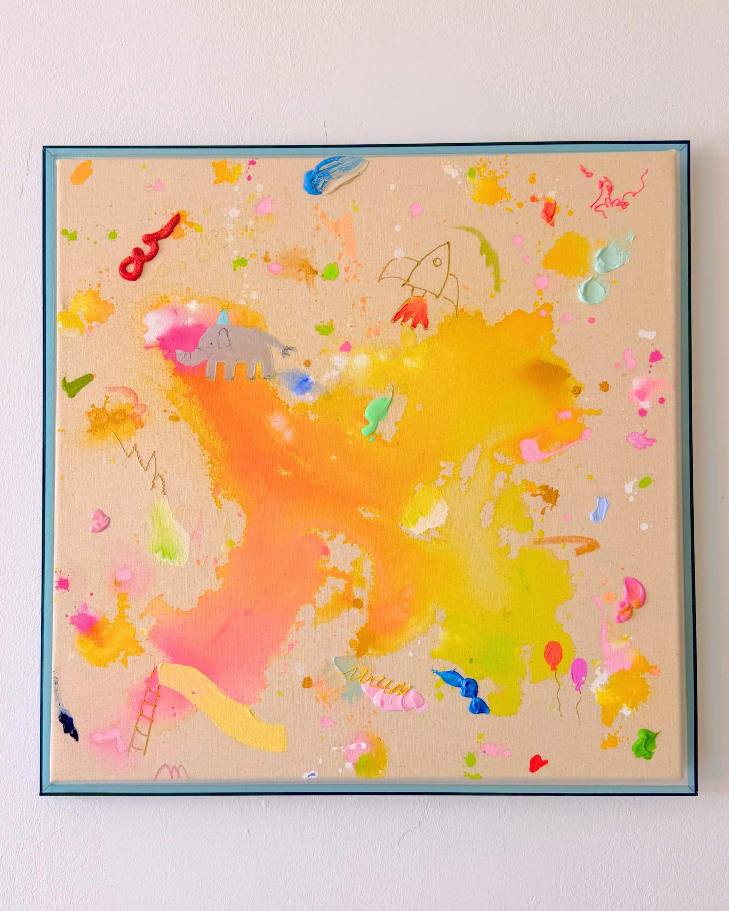 Ich wünsch dir Elefant 60x60cm