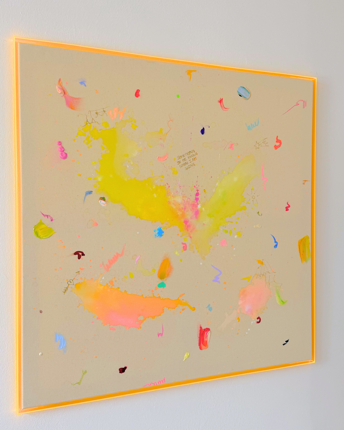 SOMETHING IN ME KNOWS WHERE I AM GOING 100x100cm