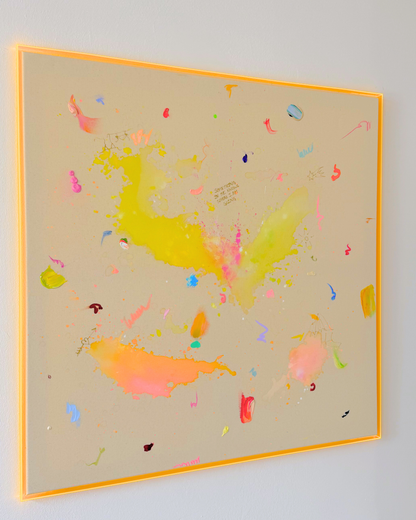 SOMETHING IN ME KNOWS WHERE I AM GOING 100x100cm