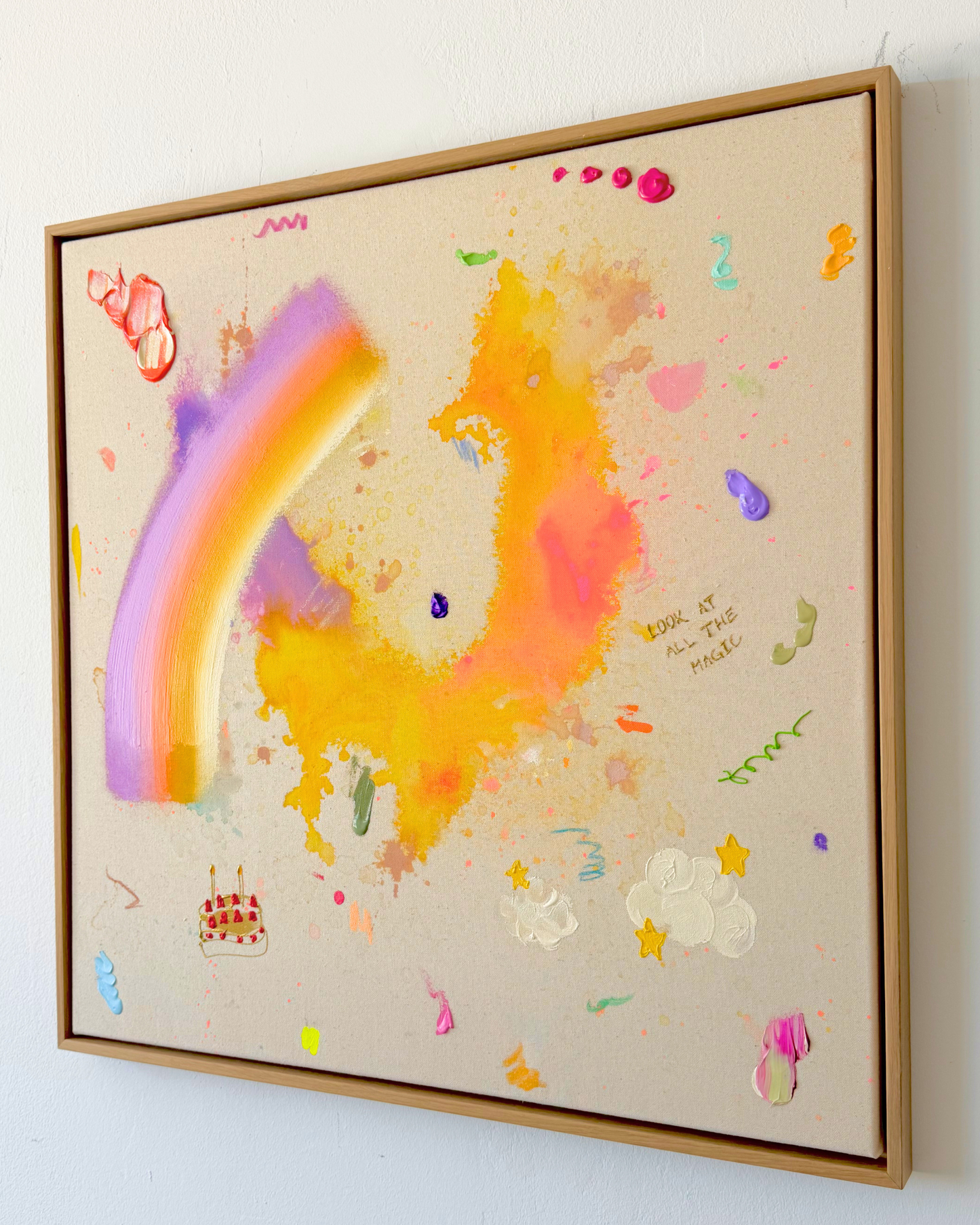 LOOK AT ALL THE MAGIC 70x70cm