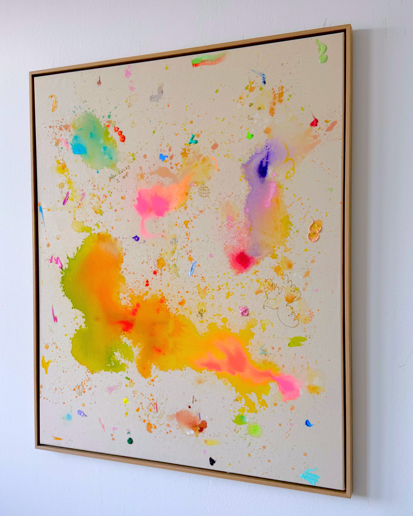 HOW LUCKY I AM 110x90cm