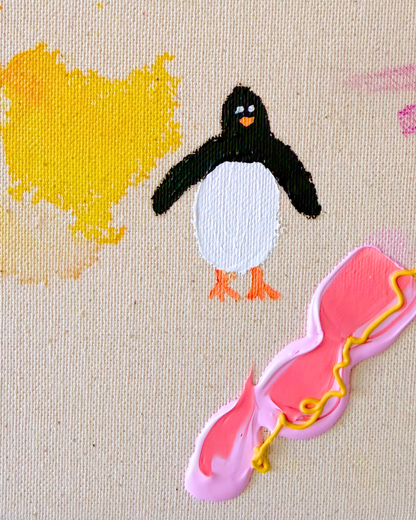 ICH WÜNSCH DIR Pinguin 40x40cm