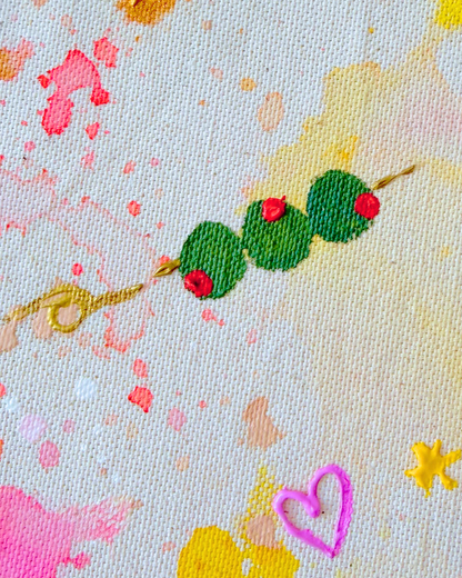 ICH WÜNSCH DIR Champagner 30x30cm