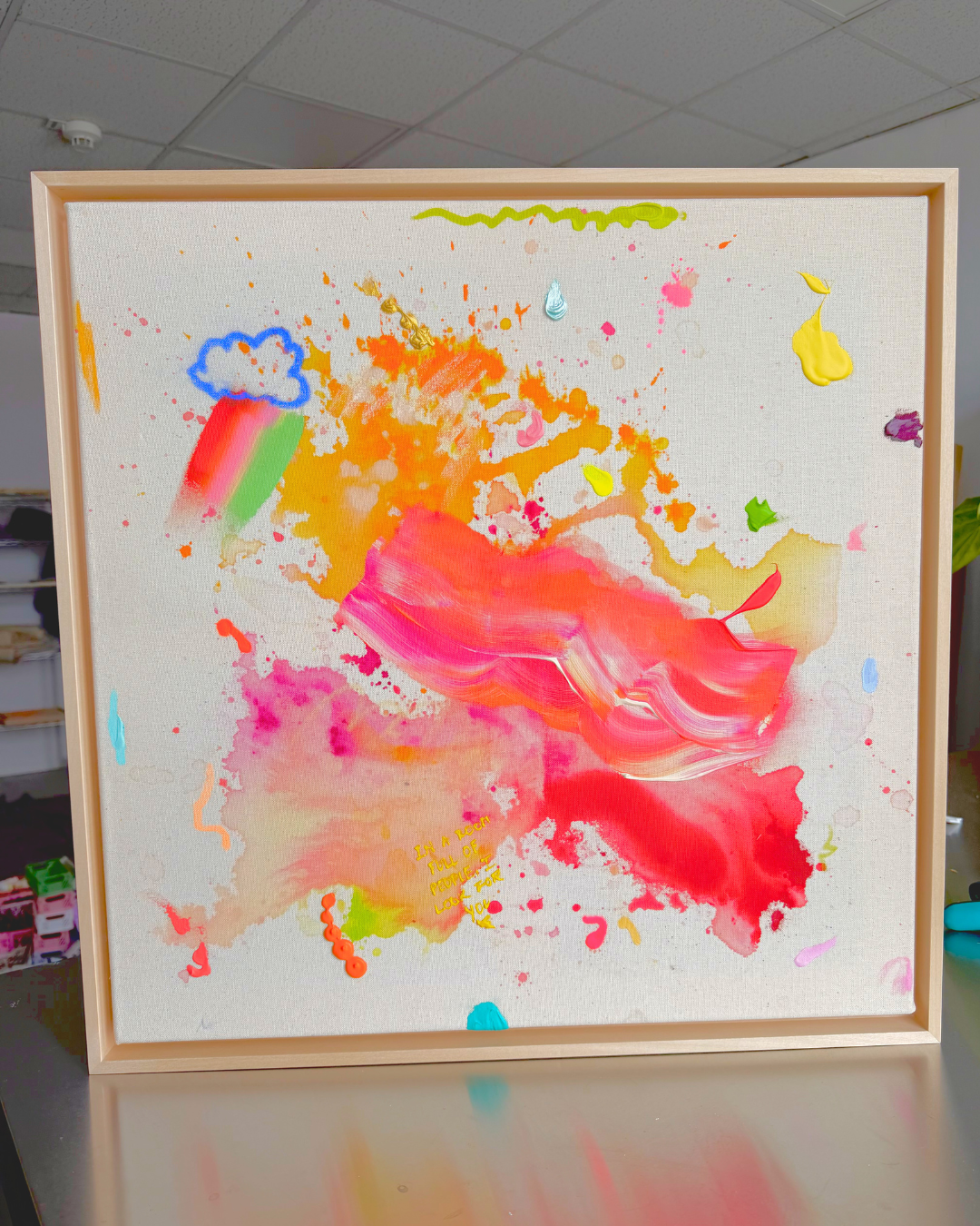 IN A ROOM FULL OF PEOPLE I LOOK FOR YOU 60x60cm