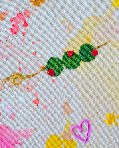 ICH WÜNSCH DIR Champagner 30x30cm