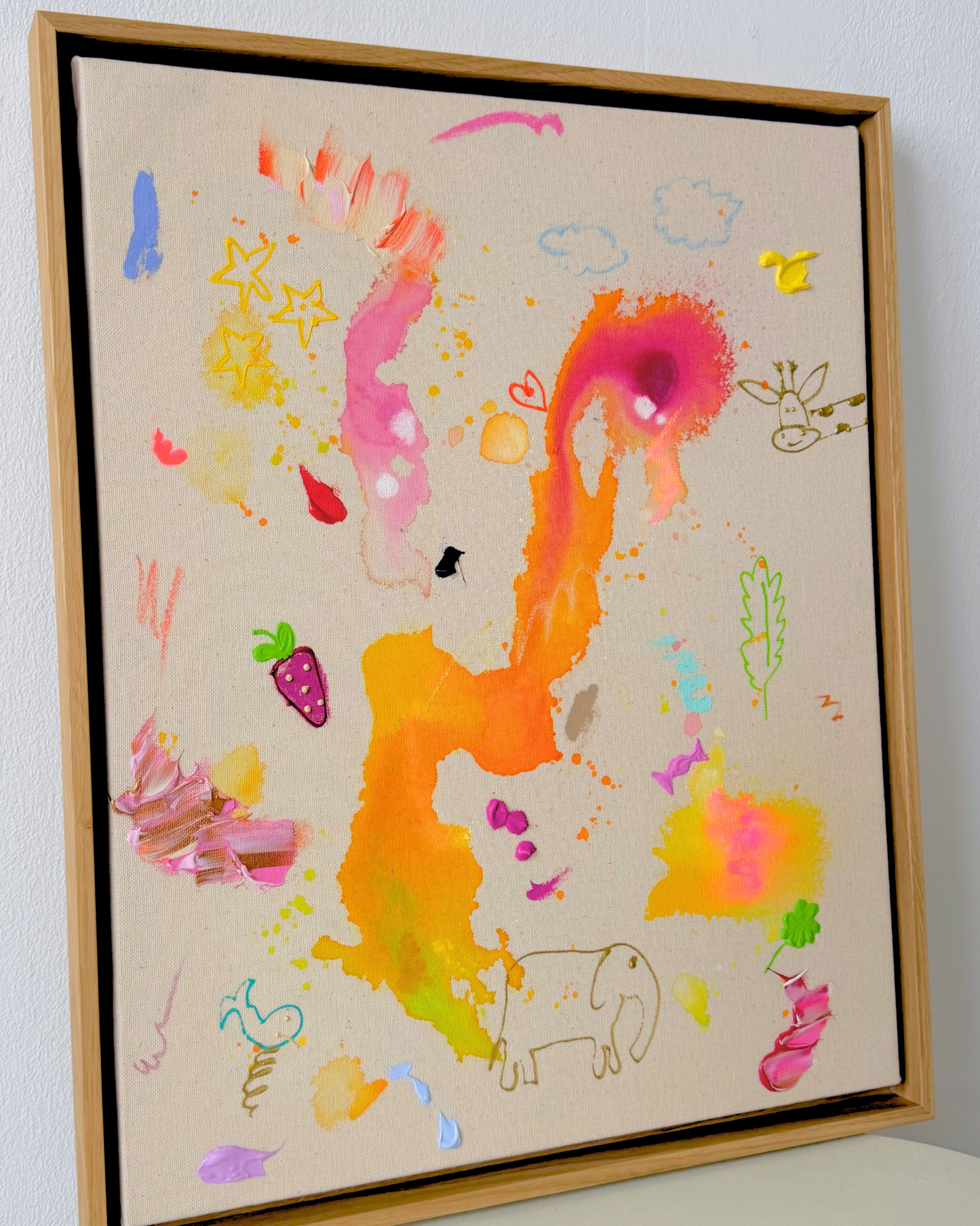 ICH WÜNSCH DIR Giraffe 40x50cm