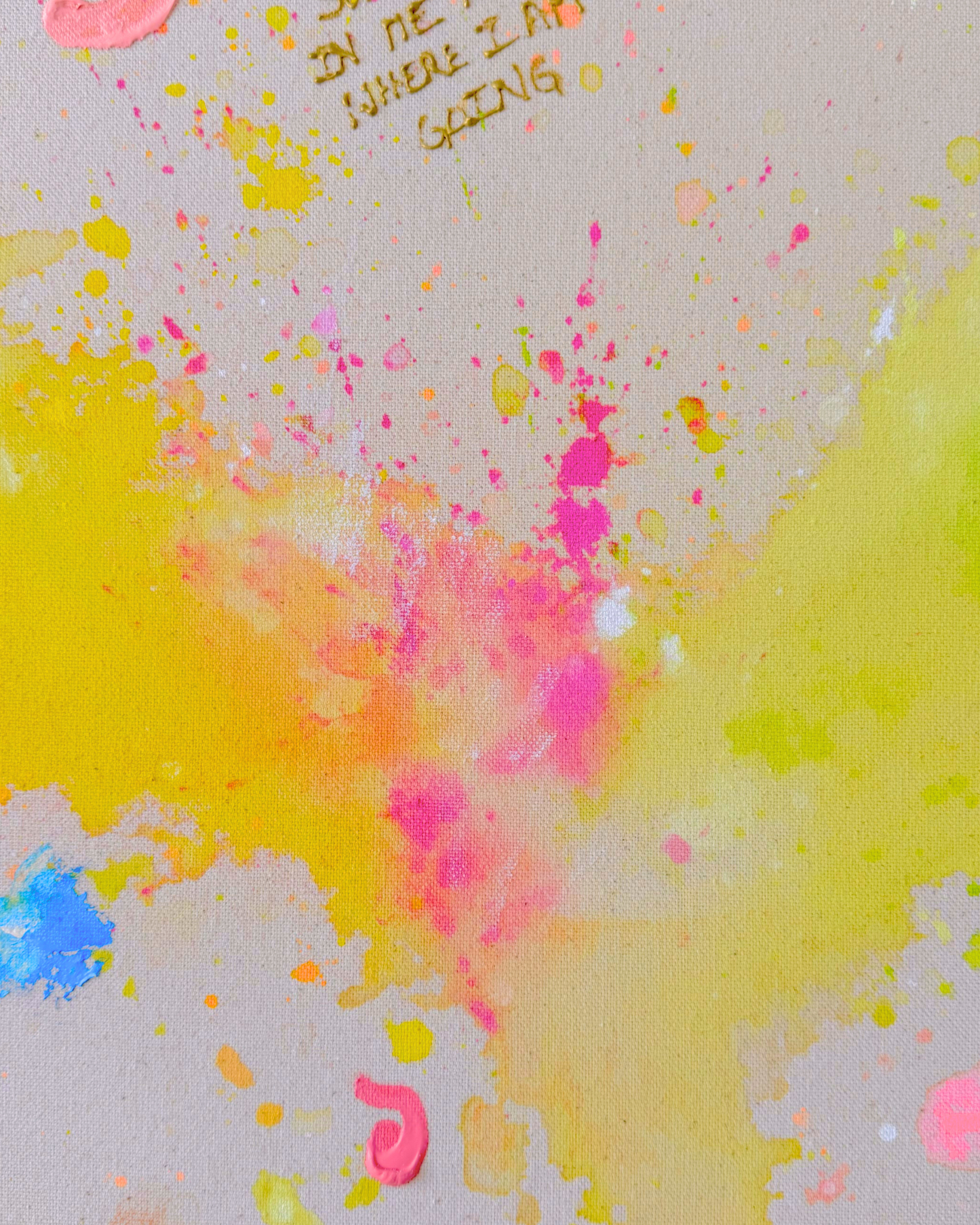 SOMETHING IN ME KNOWS WHERE I AM GOING 100x100cm