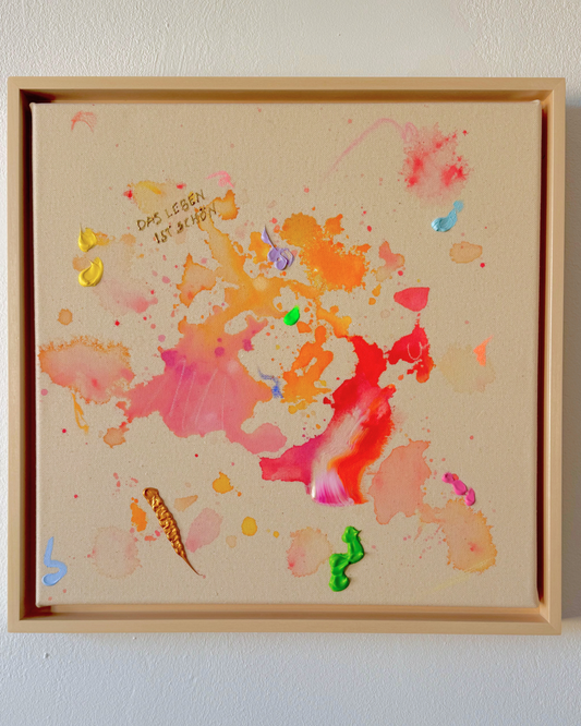 DAS LEBEN IST SCHÖN 40x40cm