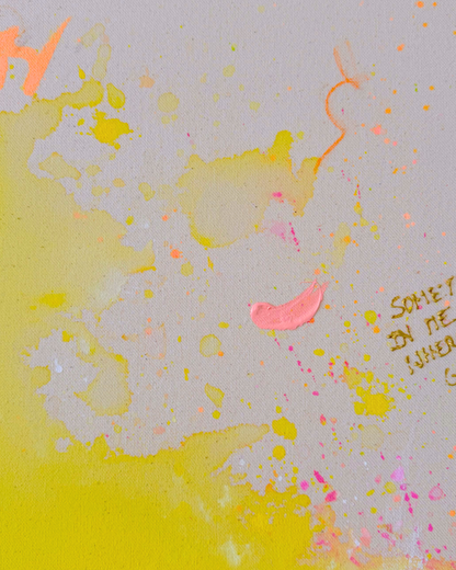 SOMETHING IN ME KNOWS WHERE I AM GOING 100x100cm