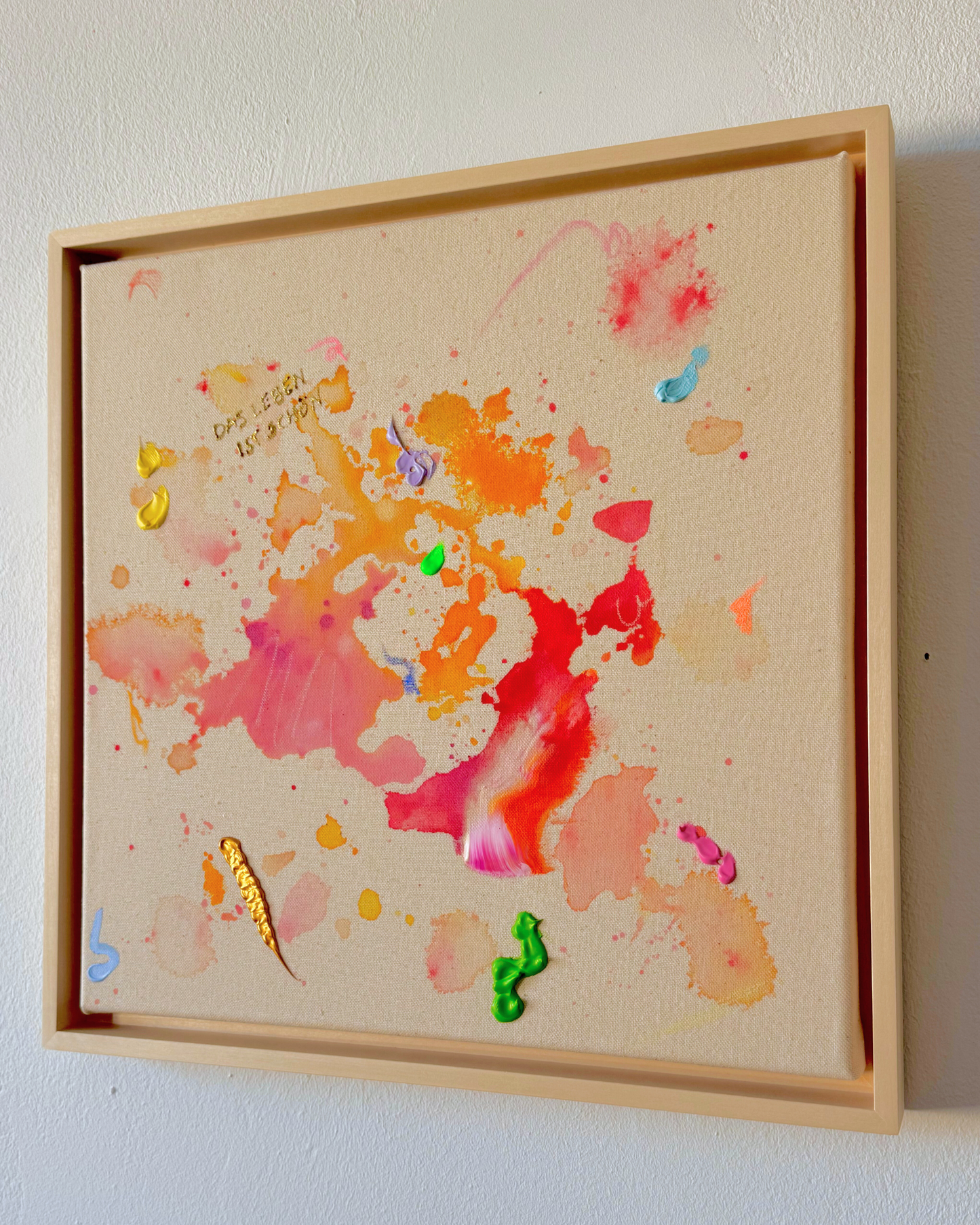 DAS LEBEN IST SCHÖN 40x40cm