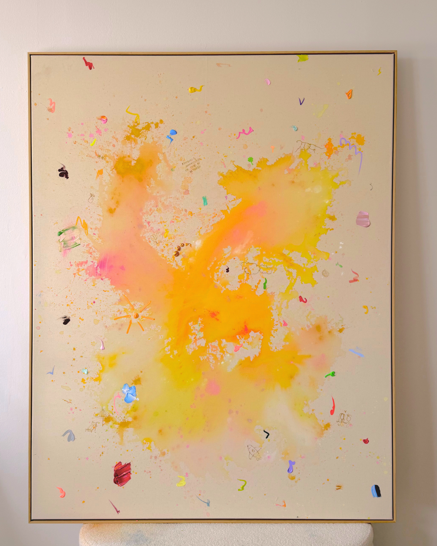 FINDING HAPPINESS IN THE IN BETWEEN 180x140cm EXTRA TIEF