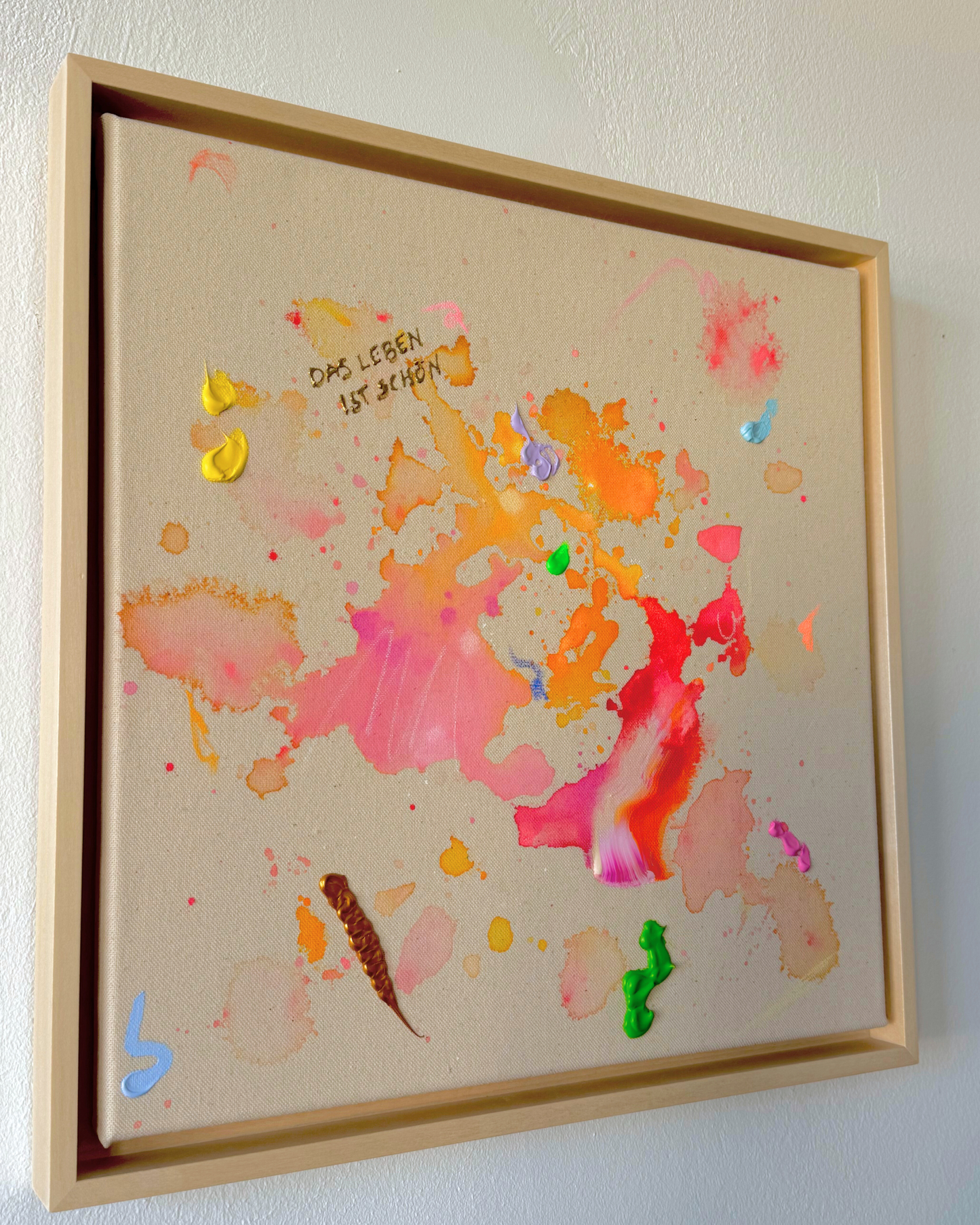 DAS LEBEN IST SCHÖN 40x40cm