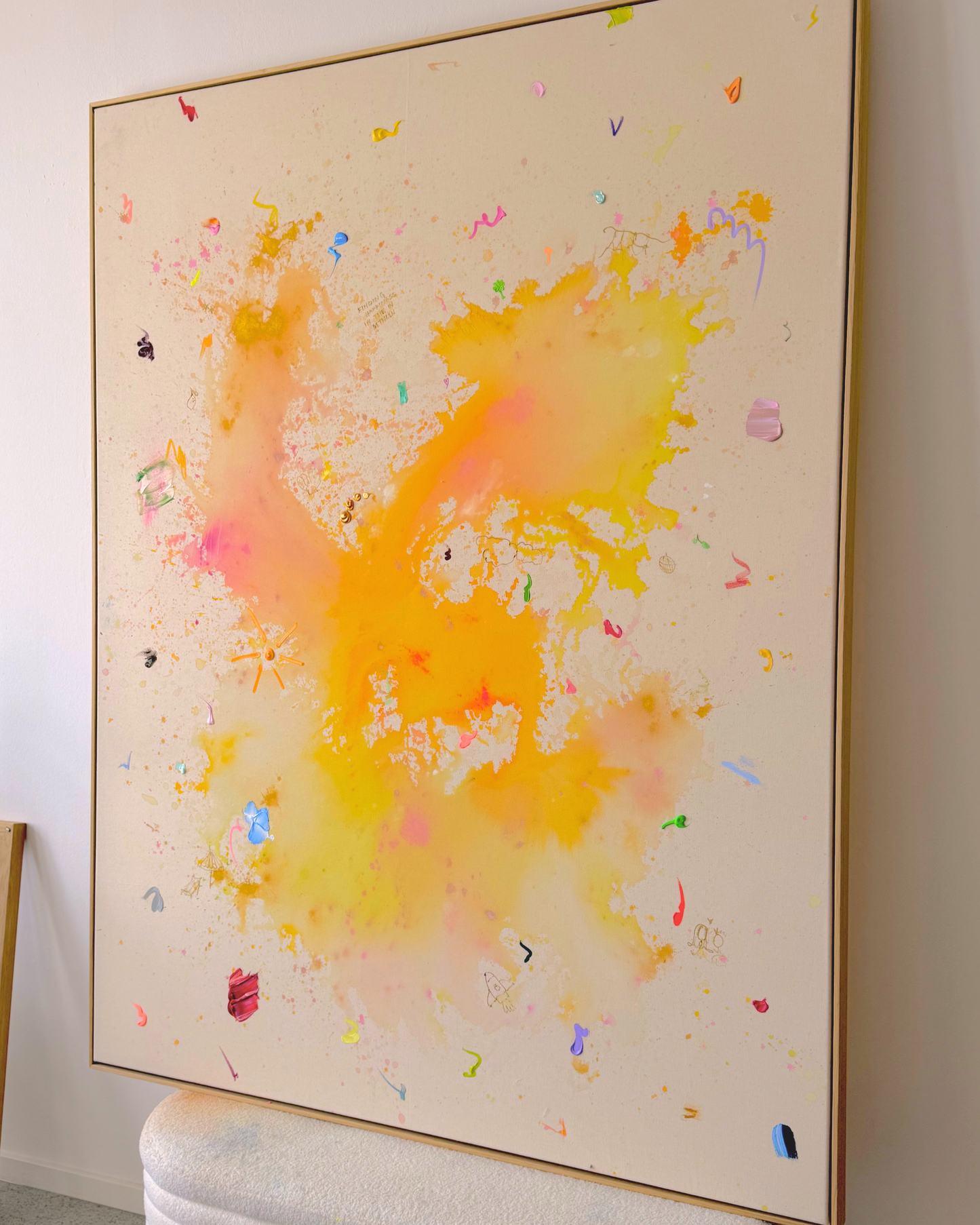 FINDING HAPPINESS IN THE IN BETWEEN 180x140cm EXTRA TIEF