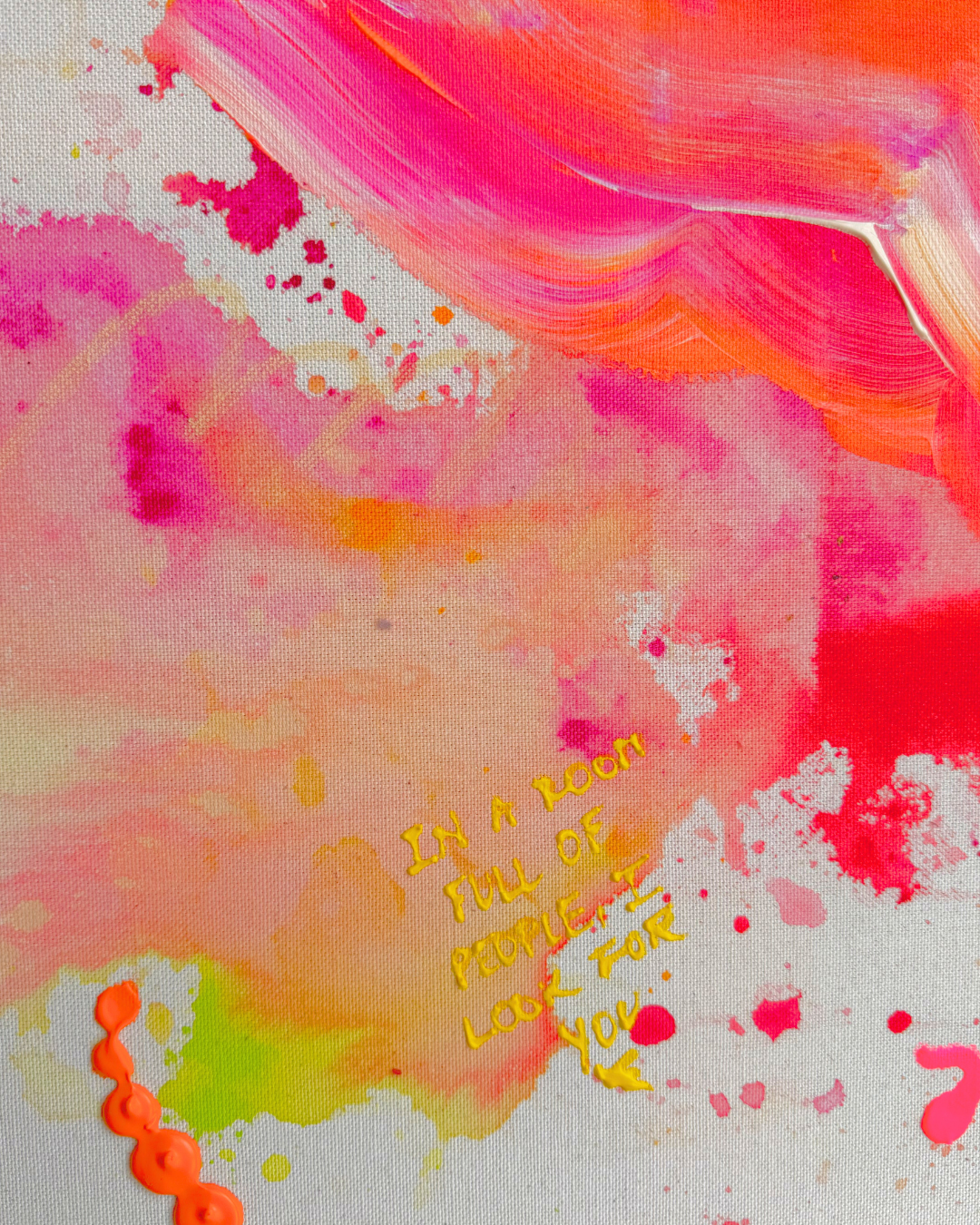IN A ROOM FULL OF PEOPLE I LOOK FOR YOU 60x60cm