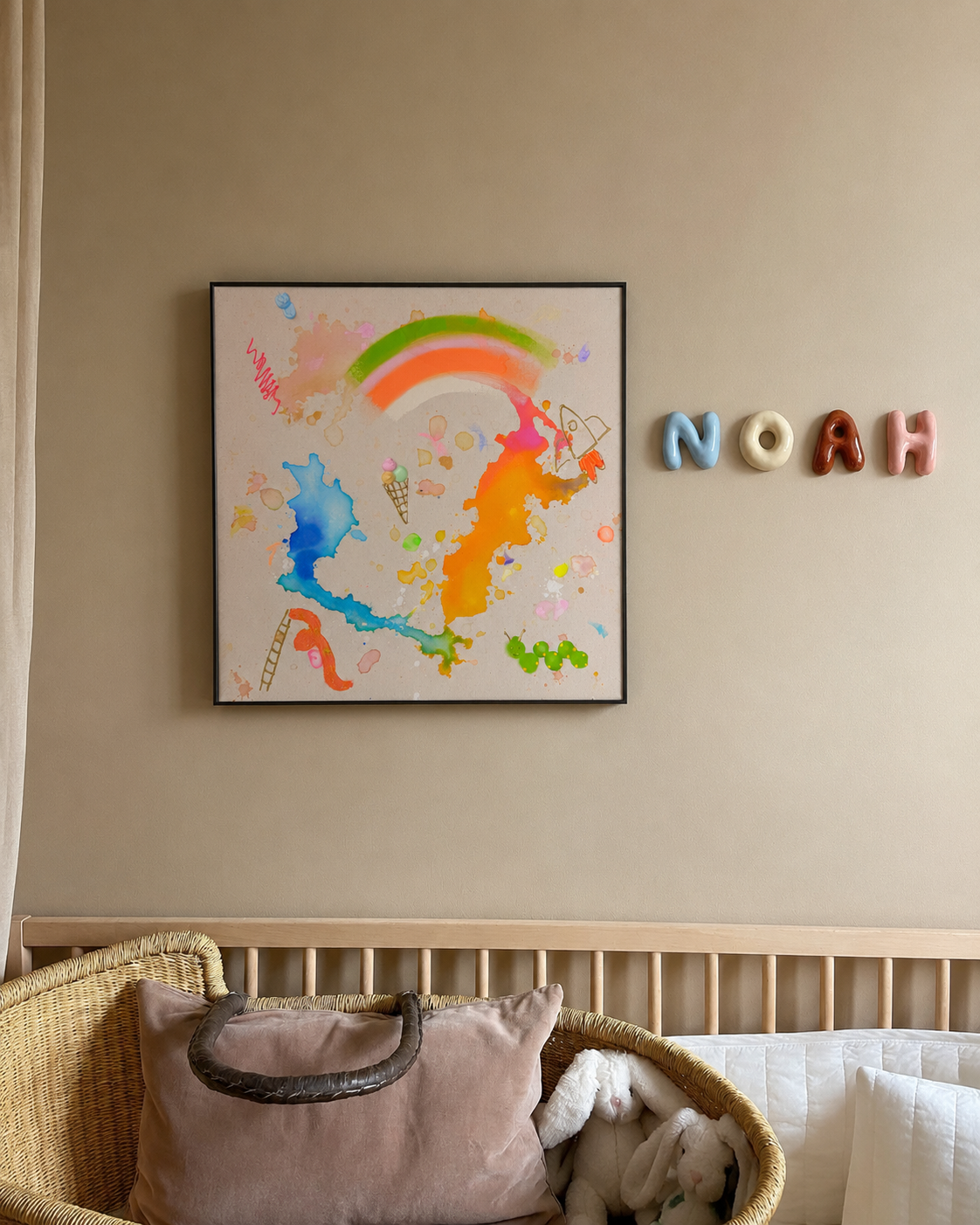 ICH WÜNSCH DIR Raupe 40x40cm
