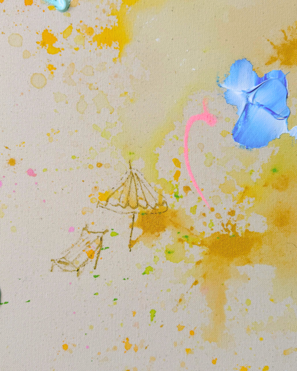 FINDING HAPPINESS IN THE IN BETWEEN 180x140cm EXTRA TIEF