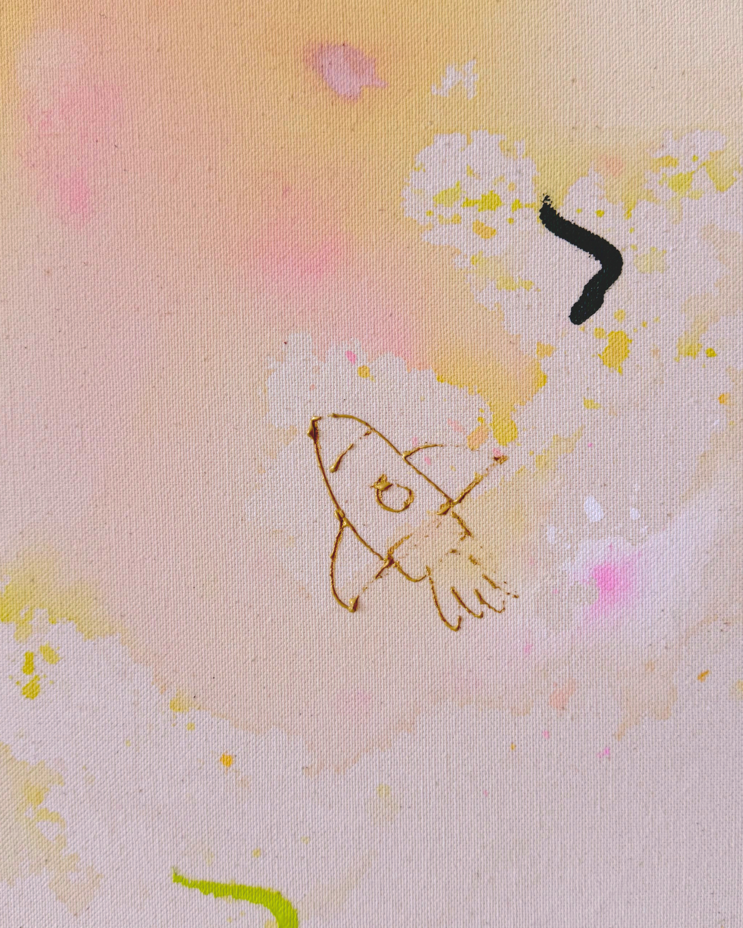 FINDING HAPPINESS IN THE IN BETWEEN 180x140cm EXTRA TIEF