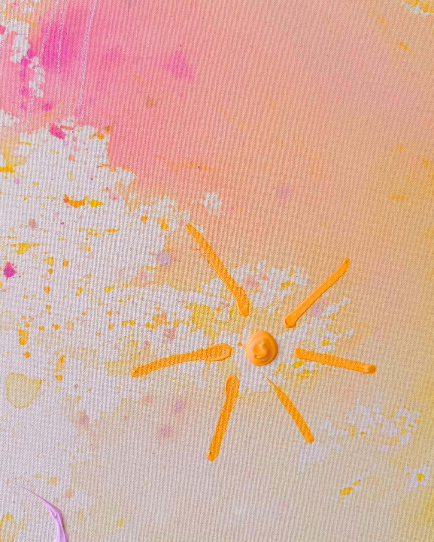 FINDING HAPPINESS IN THE IN BETWEEN 180x140cm EXTRA TIEF