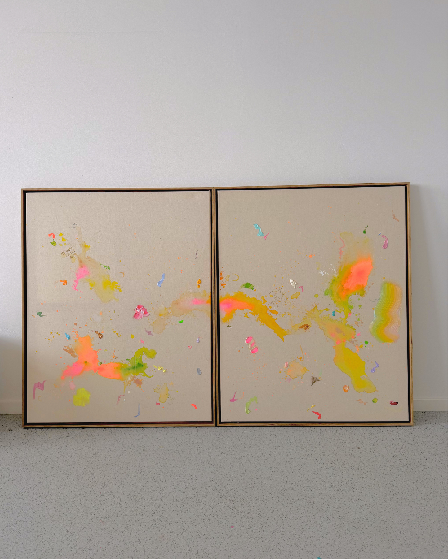 ES DARF LEICHT SEIN Zwillingswerk 2x 80x100cm
