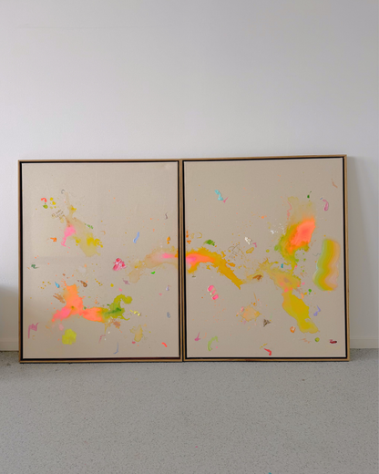 ES DARF LEICHT SEIN Zwillingswerk 2x 80x100cm