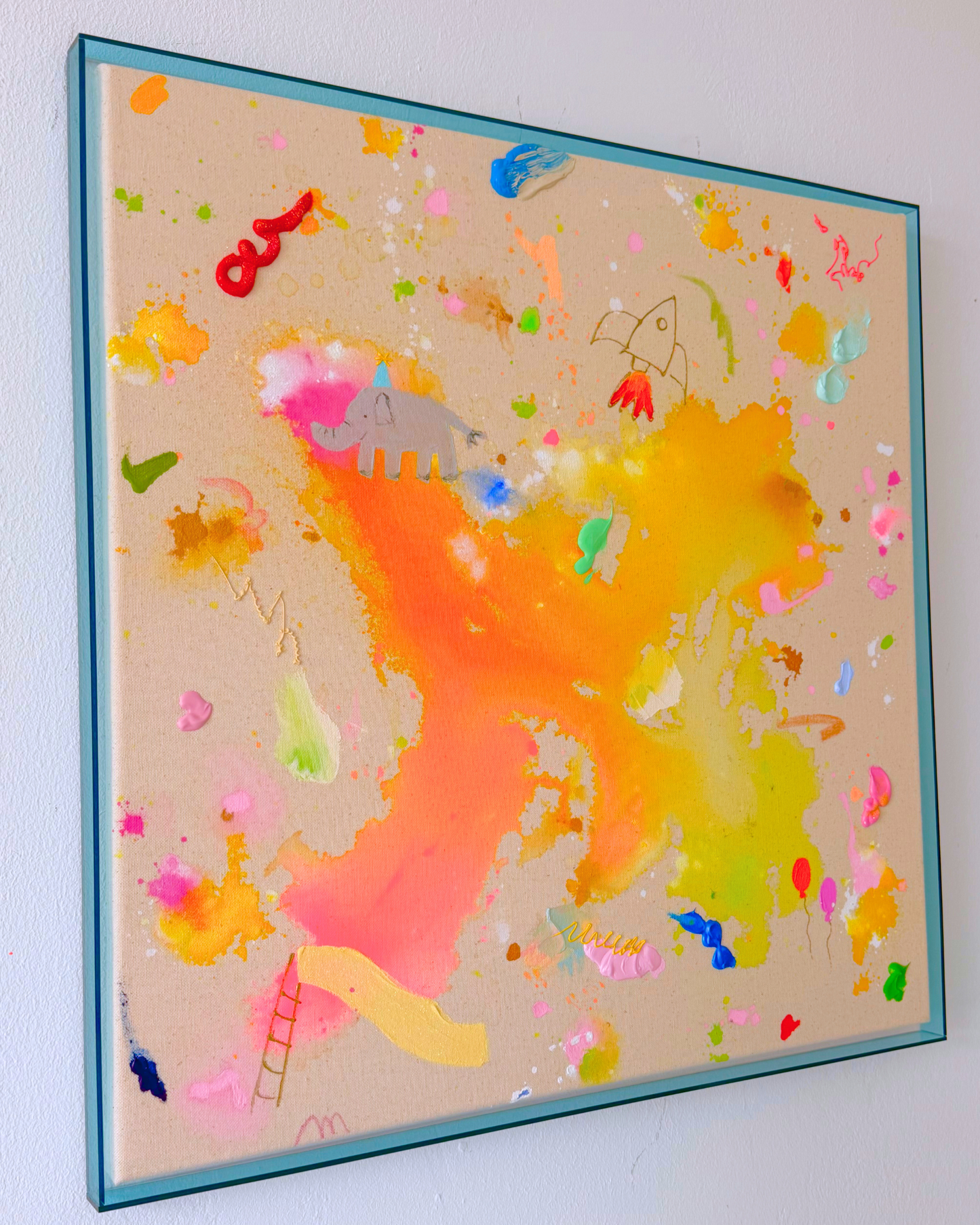 Ich wünsch dir Elefant 60x60cm