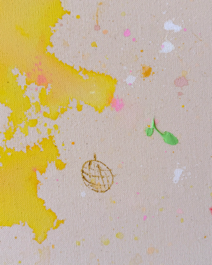 FINDING HAPPINESS IN THE IN BETWEEN 180x140cm EXTRA TIEF