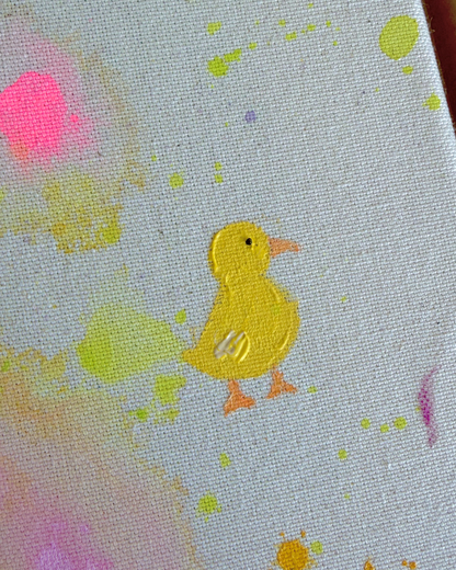 ICH WÜNSCH DIR Entlein 30x30cm