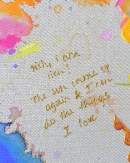 rich! i am rich 60x60cm