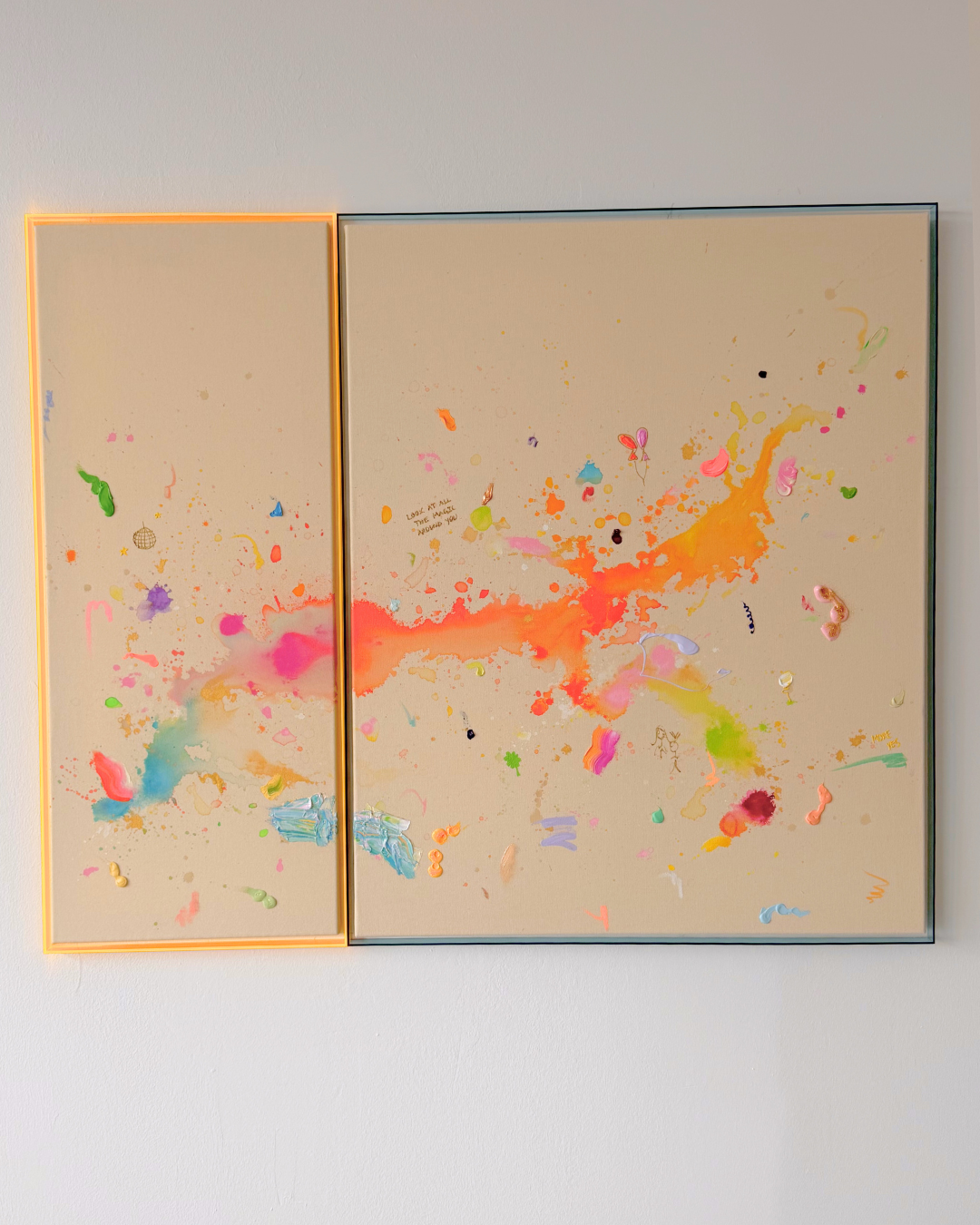 LOOK AT ALL THE MAGIC AROUND YOU Zwillingswerk 120x100cm