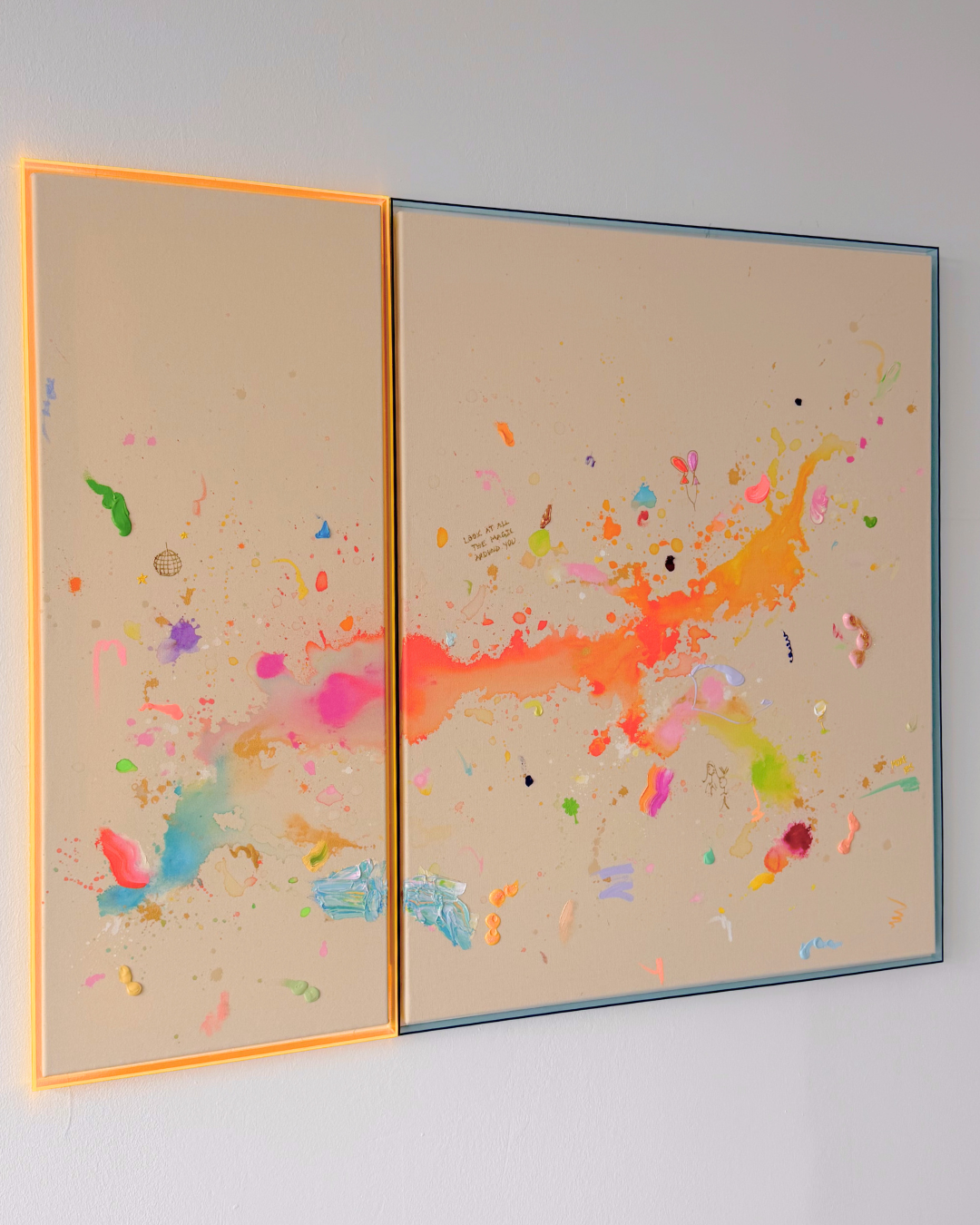 LOOK AT ALL THE MAGIC AROUND YOU Zwillingswerk 120x100cm