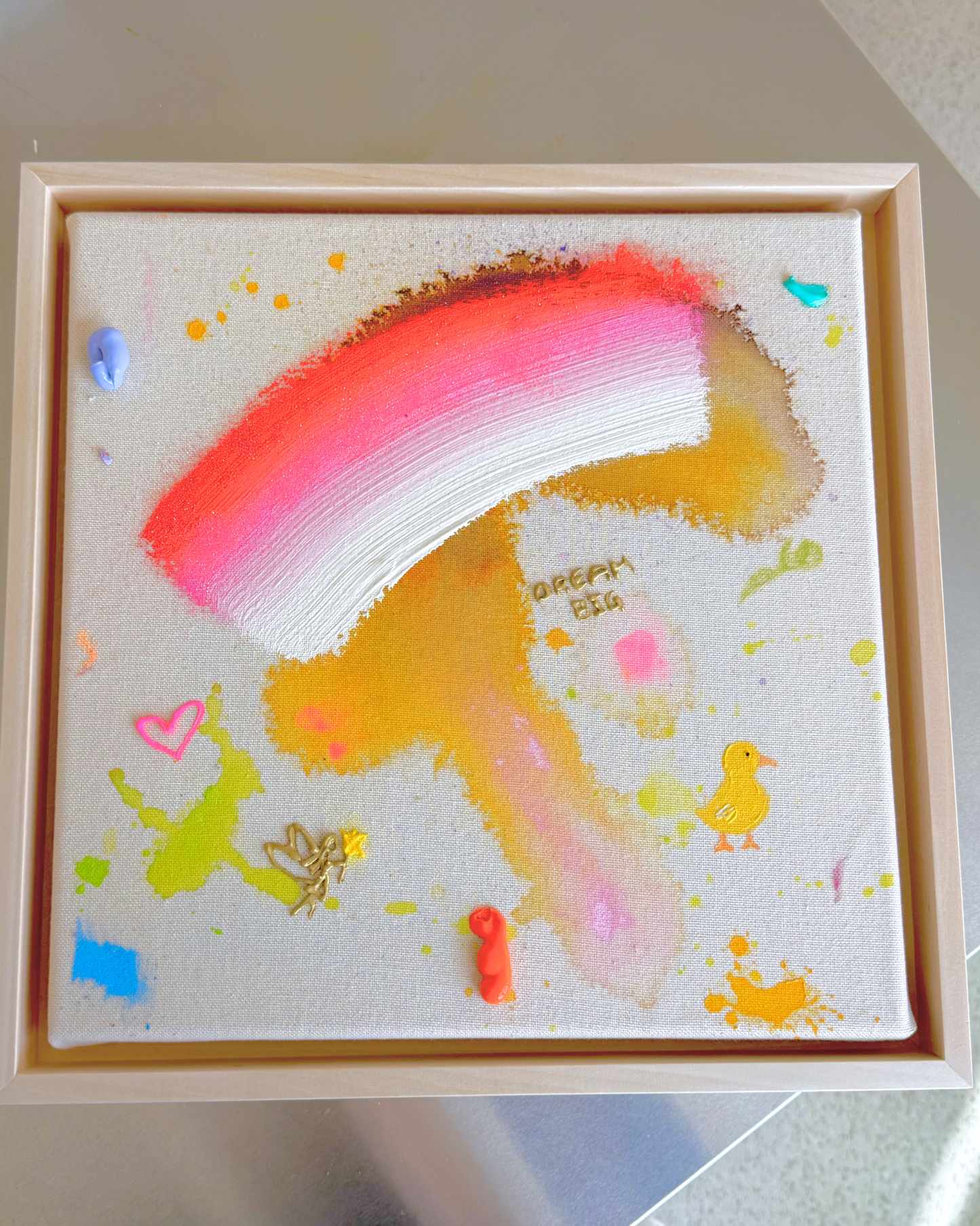 ICH WÜNSCH DIR Entlein 30x30cm