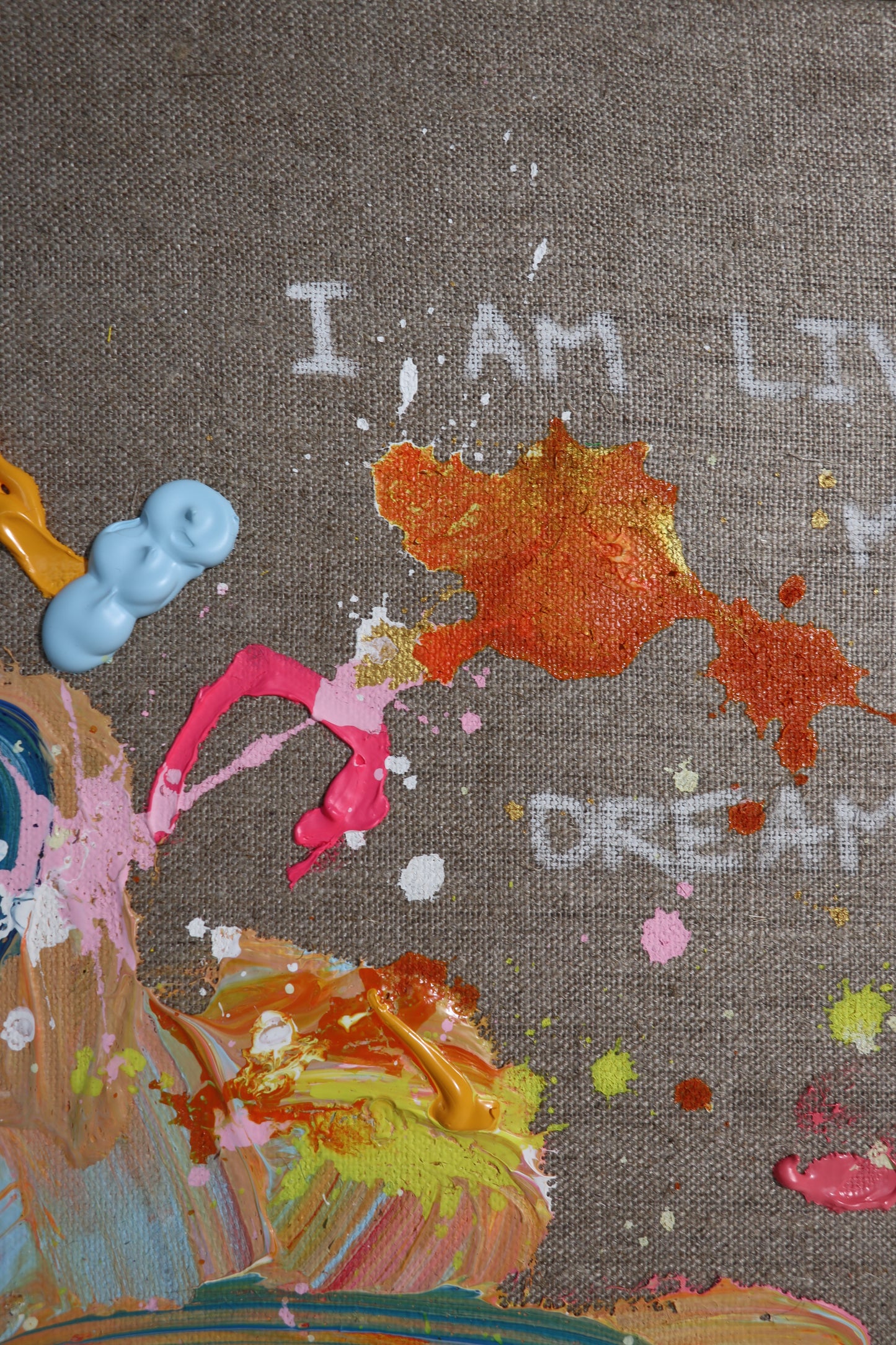 I AM LIVING MY DREAM LIVE 53x53cm