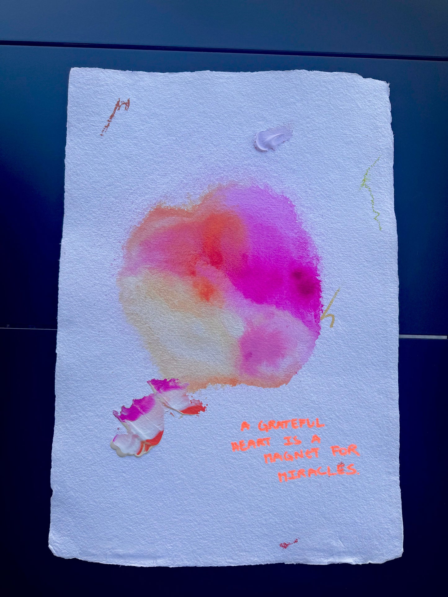 A GRATEFUL HEART IS A MAGNET FOR MIRACLES. Paperwork