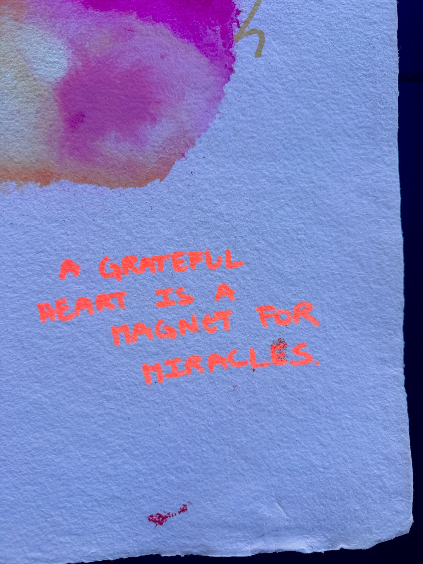 A GRATEFUL HEART IS A MAGNET FOR MIRACLES. Paperwork