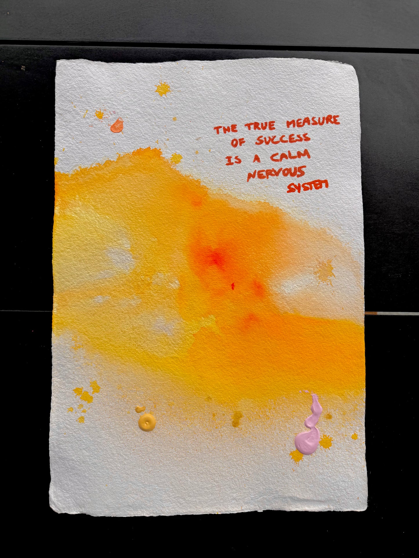 THE TRUE MEASURE OF SUCCESS IS A CALM NERVOUS SYSTEM Paperwork