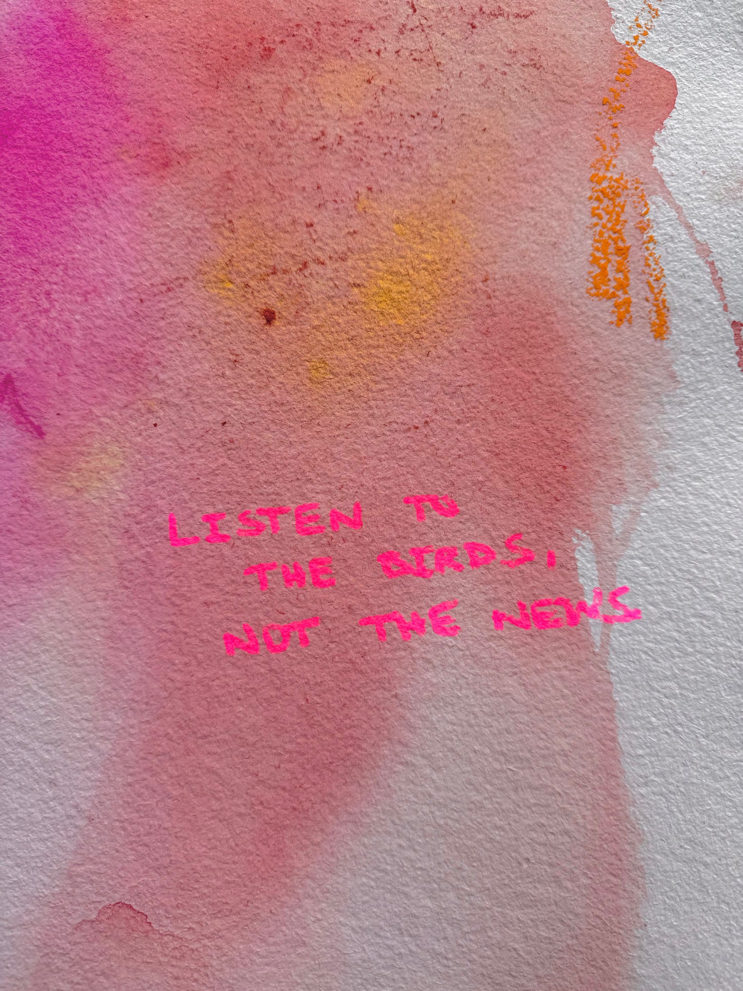 LISTEN TO THE BIRDS NOT THE NEWS Paperwork