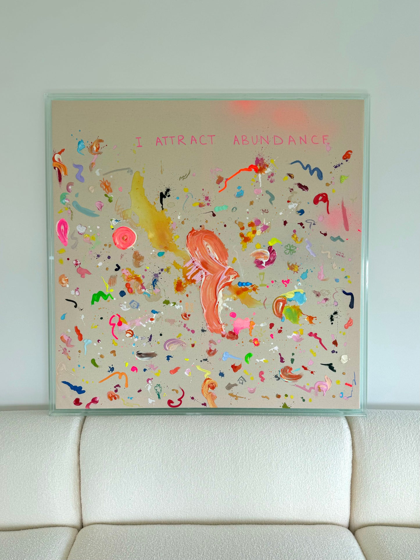 I ATTRACT ABUNDANCE 103x103cm