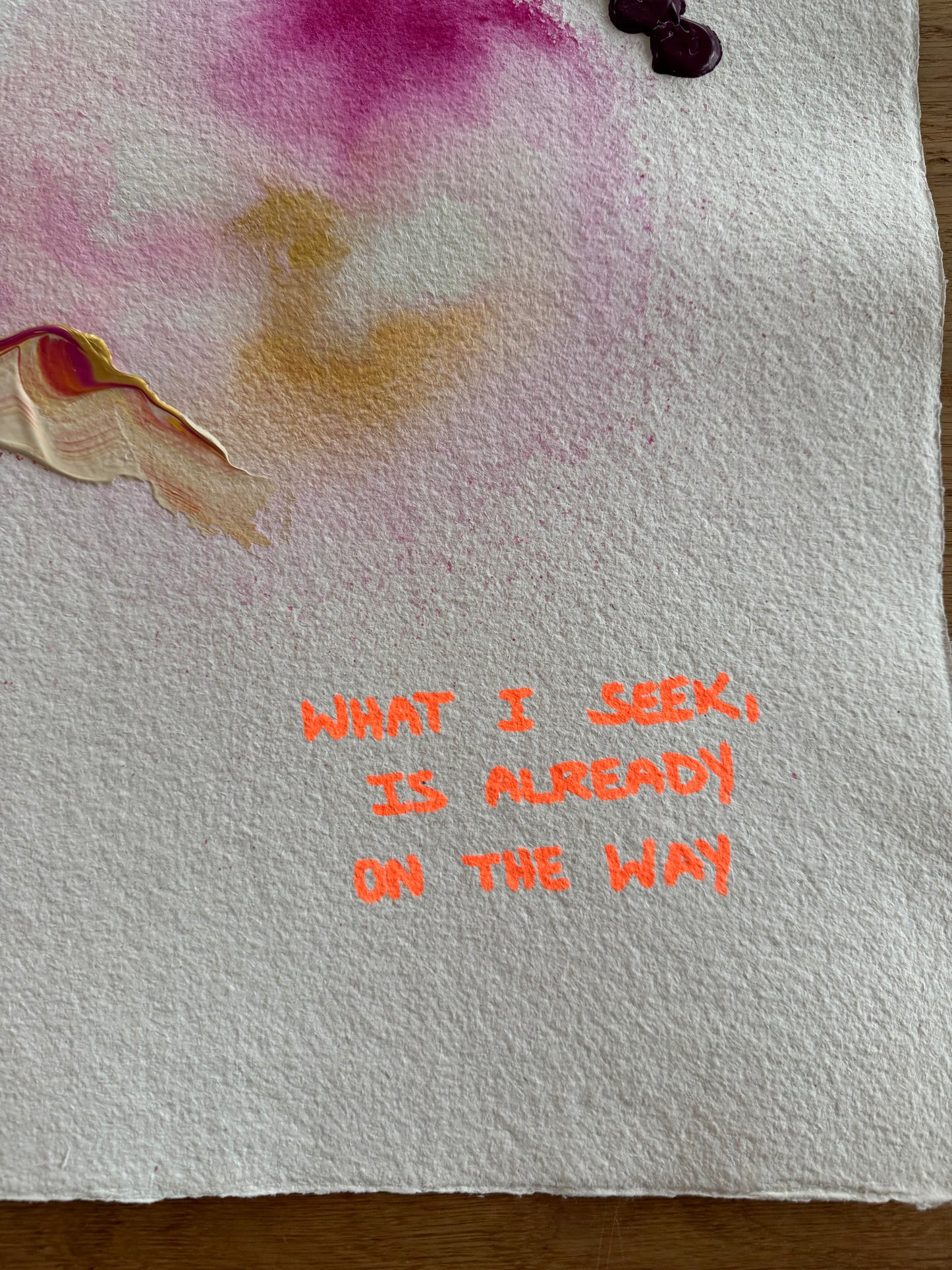 WHAT I SEEK, IS ALREADY ON THE WAY Paperwork