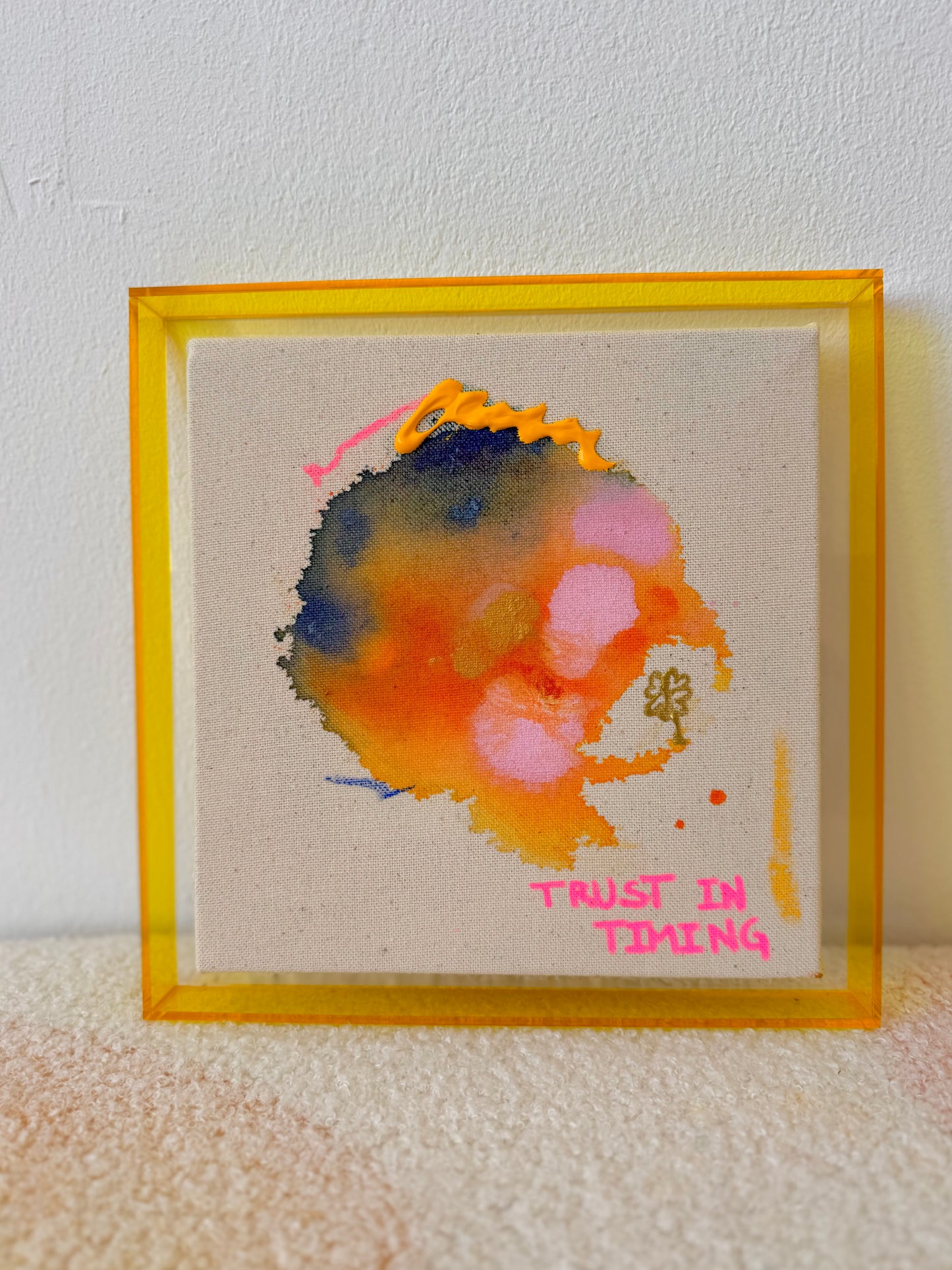 TRUST IN TIMING 20x20cm