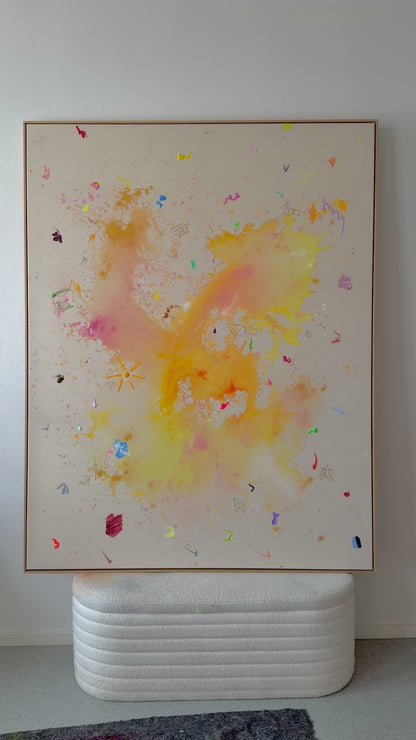 FINDING HAPPINESS IN THE IN BETWEEN 180x140cm EXTRA TIEF