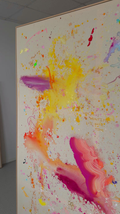 LIFE IS BEAUTIFUL & I HAVE TIME 150x200cm EXTRA TIEF